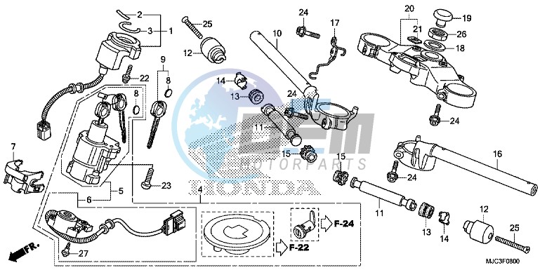 HANDLE PIPE/TOP BRIDGE