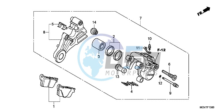 REAR BRAKE CALIPER (CBR600F)