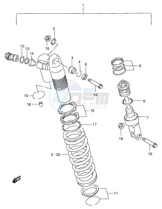 RM250 (E3-E28) drawing SHOCK ABSORBER (MODEL W)