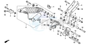 CBR600F drawing REAR CUSHION