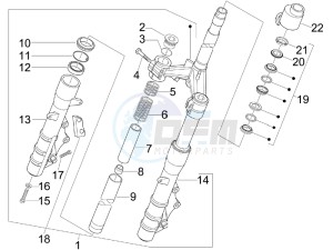 Nexus 300 ie e3 drawing Fork steering tube - Steering bearing unit