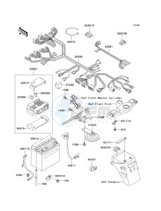 EX 500 D [NINJA 500R] (D6F-D9F) D8F drawing CHASSIS ELECTRICAL EQUIPMENT