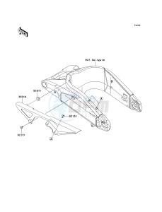 ZX 636 C [NINJA ZX-6R] (C1) C1 drawing CHAIN COVER