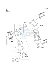 VN 750 A [VULCAN 750] (A20-A21) [VULCAN 750] drawing SUSPENSION_SHOCK ABSORBER