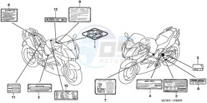 VFR8009 Australia - (U / MME) drawing CAUTION LABEL