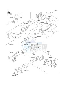 EX 500 D [NINJA 500R] (D6-D9) [NINJA 500R] drawing TURN SIGNALS