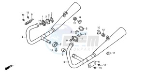 CB250 drawing EXHAUST MUFFLER