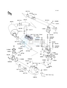 JS 800 A [800 SX-R] (A6F-A9F) A8F drawing MUFFLER-- S- -