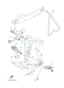 YZ125 (1SRD 1SRE 1SRF 1SRG 1SRG) drawing STAND & FOOTREST