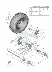 YXE1000EWS YX10EPSM (B4M2) drawing REAR WHEEL 2