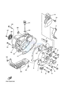 TT-R50E (BEG7) drawing CRANKCASE COVER 1