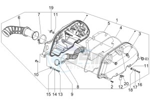 X Evo 125 Euro 3 (UK) drawing Air filter