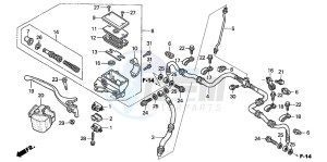 TRX650FA drawing FR. BRAKE MASTER CYLINDER