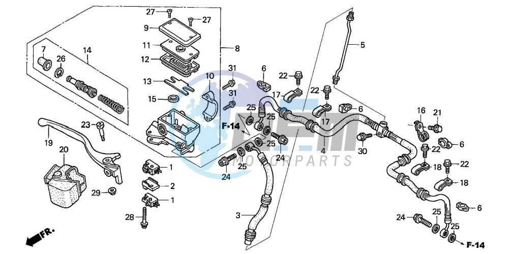 FR. BRAKE MASTER CYLINDER