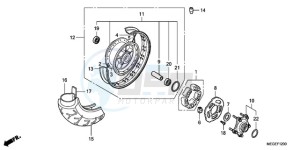 VT750CA9 UK - (E / MKH MME ST) drawing REAR WHEEL