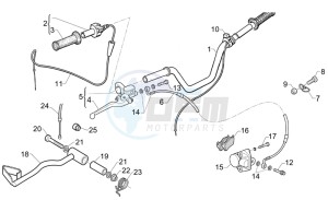 Mini RX 50 Experience drawing Handlebar cpl - Rr.brake lever