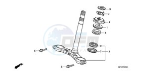 CB600F39 F / CMF ST drawing STEERING STEM