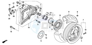 NSS250EX FORZA EX drawing REAR WHEEL/SWINGARM