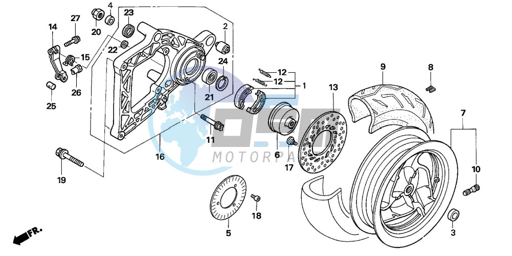 REAR WHEEL/SWINGARM