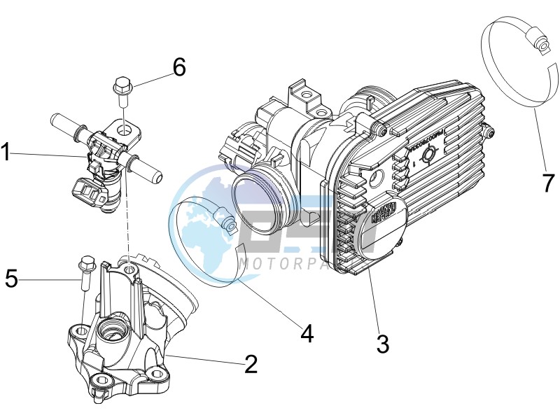 Throttle body - Injector - Union pipe