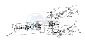 QUAD LANDER 300S drawing REAR FORK SUSPENSION