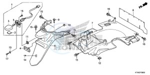 SH300AE SH300AE UK - (E) drawing REAR FENDER