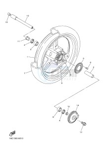 FJR1300AE FJR1300-AS FJR1300AS (B954) drawing FRONT WHEEL