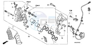 CB600FAB drawing R. FRONT BRAKE CALIPER (CB600FA/ FA3)