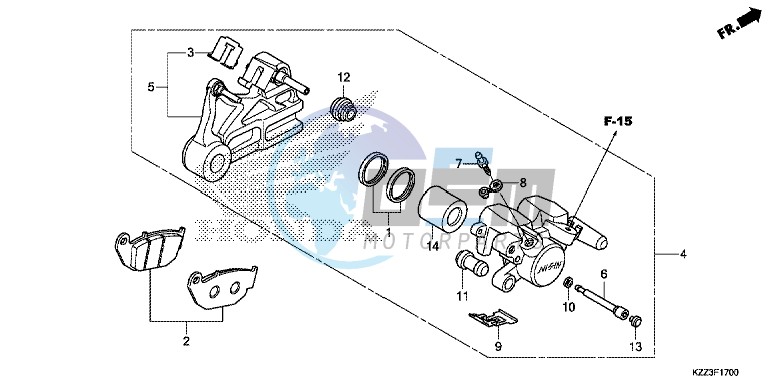 REAR BRAKE CALIPER