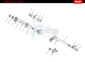 SMX-125-4T-BLUE drawing KICKSTART SHAFT  Yamaha 125 EURO-3