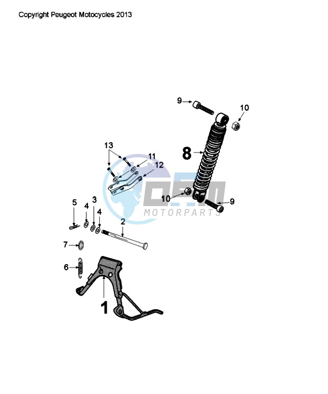 REAR SHOCK AND STAND