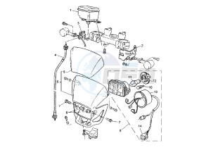 WR F 450 drawing HEADLIGHT – METERS EURO KIT