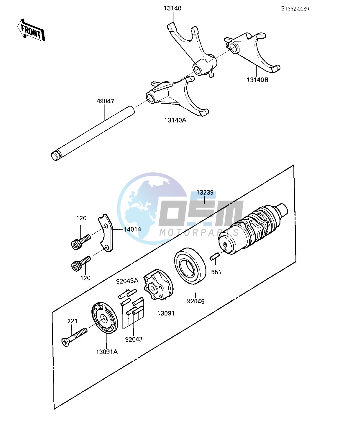 GEAR CHANGE DRUM & FORKS