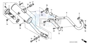 CRF230F9 Australia - (U) drawing EXHAUST MUFFLER