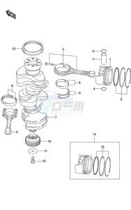 DF 250 drawing Crankshaft SS Model