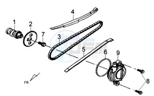 ORBIT II 50 drawing CYLINDER HEAD COVER / CAMSHAFT CHAIN