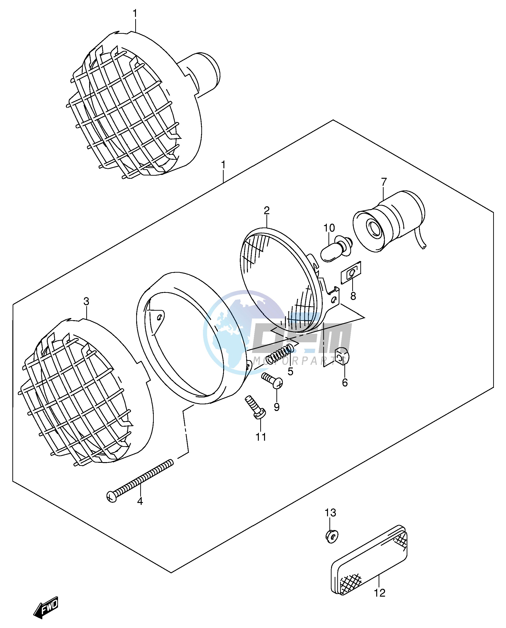 HEADLAMP (MODEL W X)