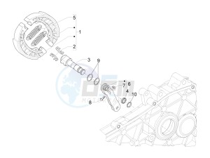 Liberty iGet 50 4T 3V (NAFTA) drawing Rear brake - Brake jaw