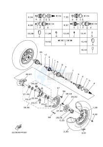 YFM450FWA GRIZZLY 450 IRS (BM81) drawing FRONT WHEEL