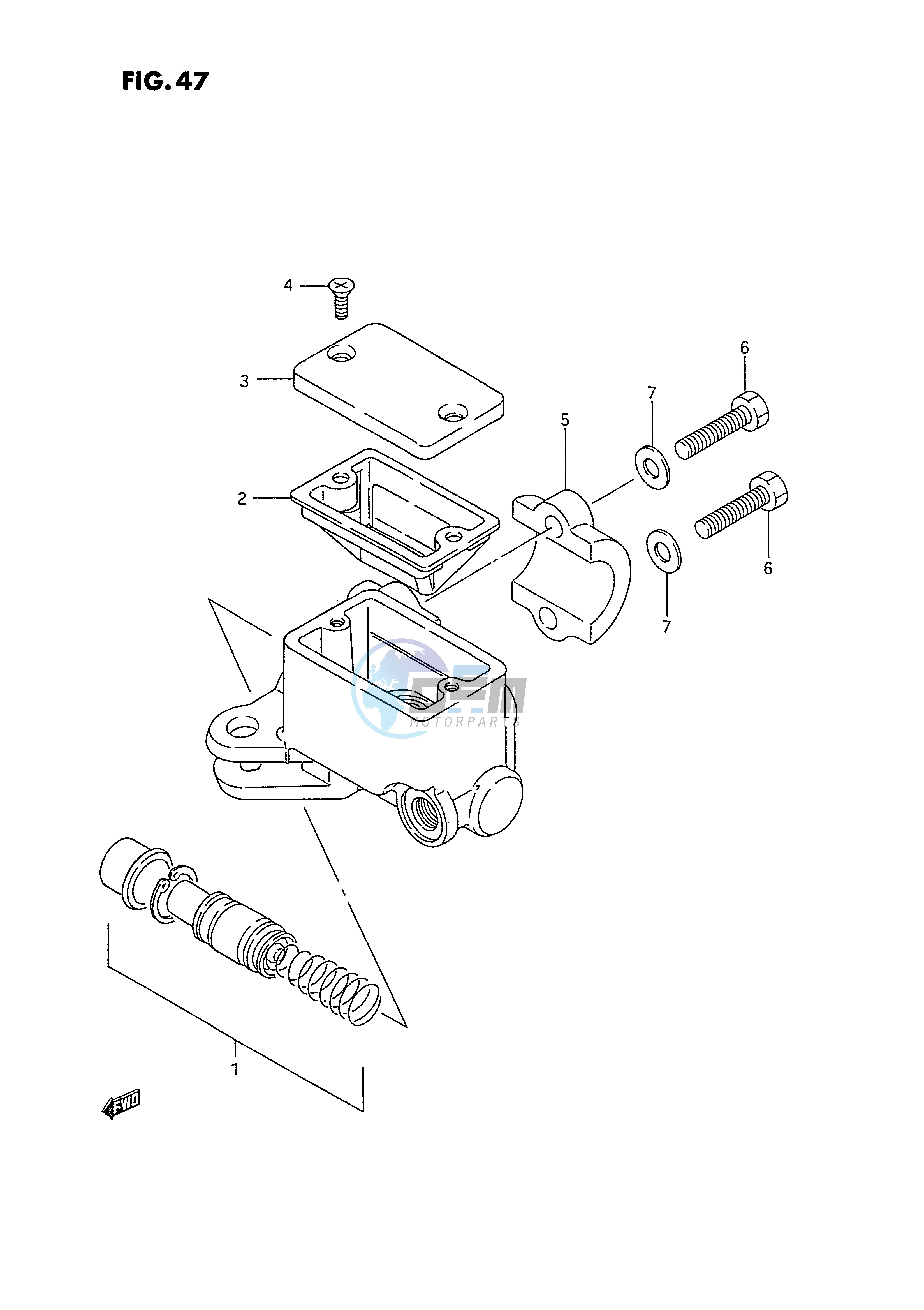 FRONT MASTER CYLINDER (MODEL J K L M N P)