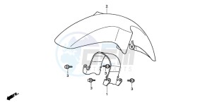 FX650 drawing FRONT FENDER (2)