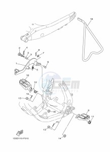 YZ125 (B4X2) drawing STAND & FOOTREST