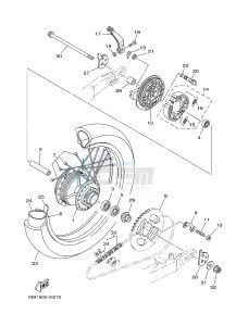 XTZ125E (1SB1) drawing REAR WHEEL