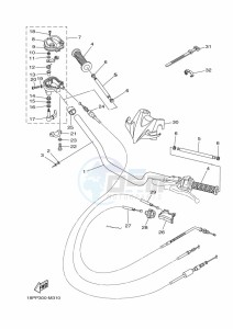 YFZ450R YFZ45YSSK (BW2L) drawing STEERING HANDLE & CABLE