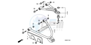 TRX420FE9 Australia - (U / 4WD) drawing FRONT ARM (4WD)