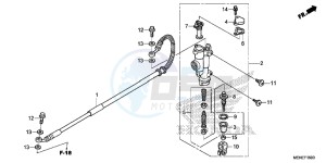 CRF450RD CRF450R Europe Direct - (ED) drawing REAR BRAKE MASTER CYLINDER