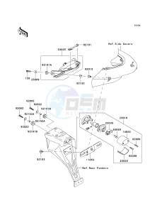 ZX 600 N [NINJA ZX-6RR] (6F) N6F drawing TAILLIGHT-- S- -