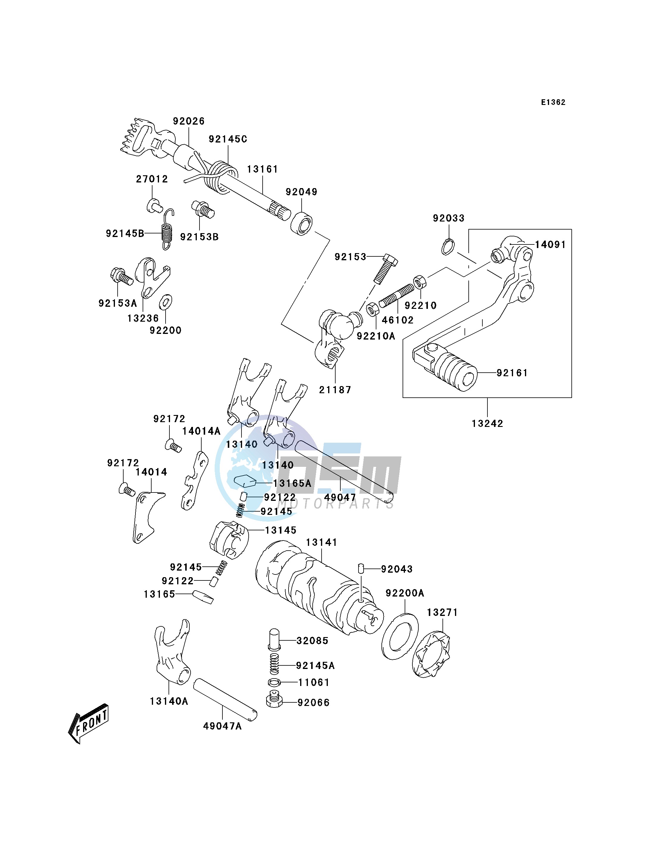 GEAR CHANGE DRUM_SHIFT FORK-- S- -