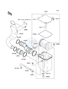 KVF360 4x4 KVF360ACF EU GB drawing Air Cleaner