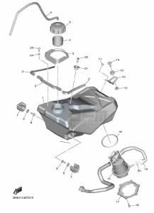 YZ450F (B2WA) drawing FUEL TANK